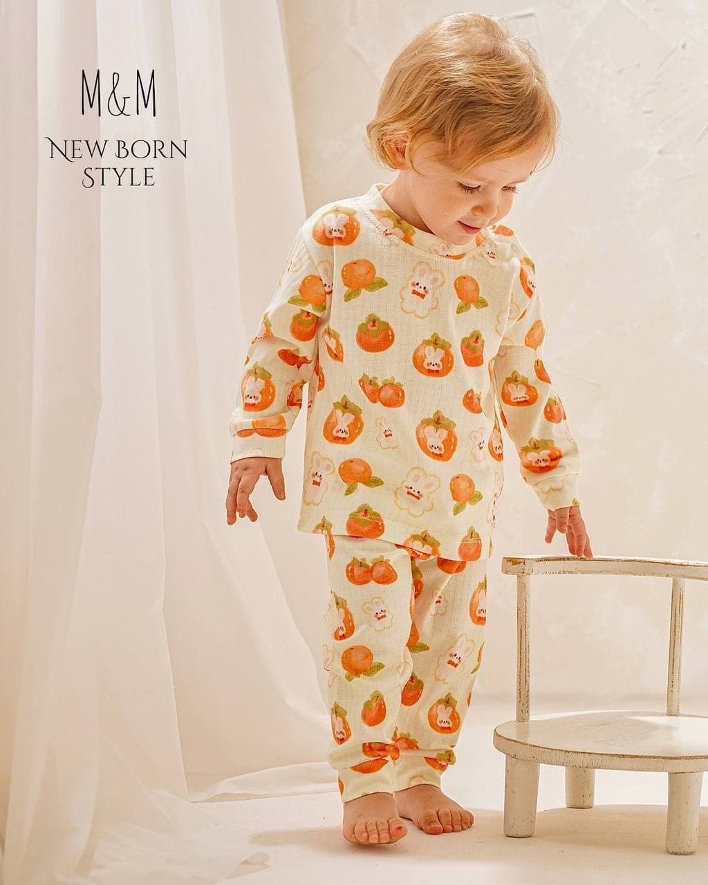 آستین بلند و شلوار راحتی جنس پنبه طرح خرمالو