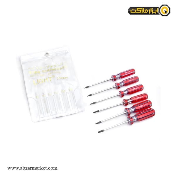 ست پیچ گوشتی ستاره ای لایت 6 عددی مدل TX-S600