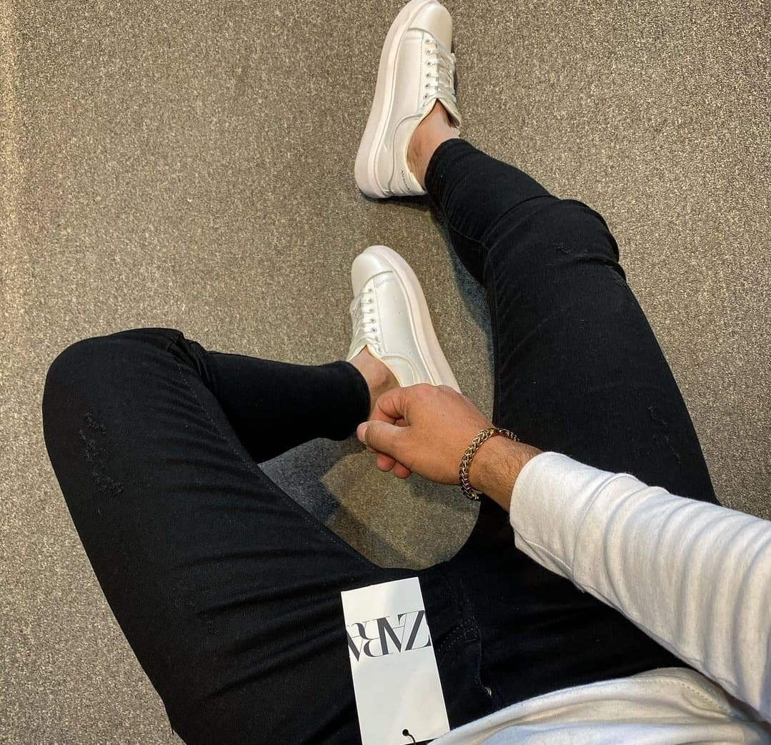 شلوار جین مشکی مردانه اسکینی درجه یک کد 1457