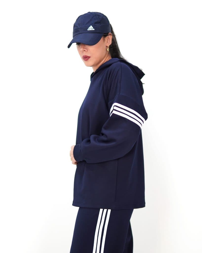 ست هودی کلاهدار و شلوار بگ غواصی آدیداس