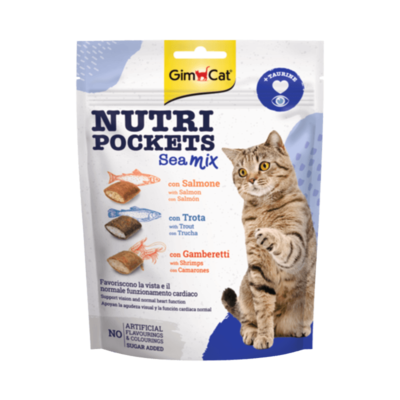 اسنک تشویقی نوتری میکس دریایی گربه جیم کت GimCat Nutri Sea Mix وزن 150 گرم