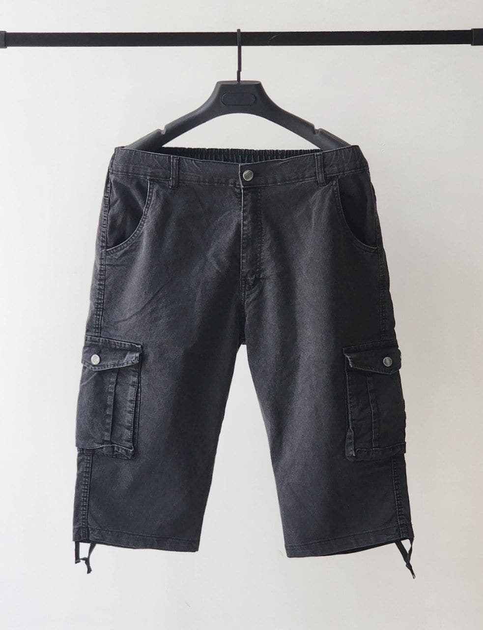 شلوارک زغالی جین سایز بزرگ کد 2415