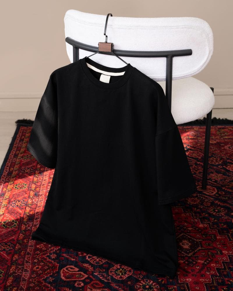 تیشرت بیسیک مشکی کد 25747