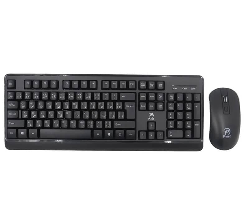 کیبورد و موس بیسیم پی نت مدل P-Net KM-1000 (آکبند)