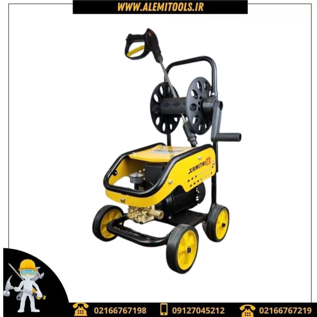 کارواش دینامی کالسکه ای اولترا صنعتی پمپ برنجی سه پیستون لنسر بلند سیم پیچ تمام مس اینتیمکس مدل 2025