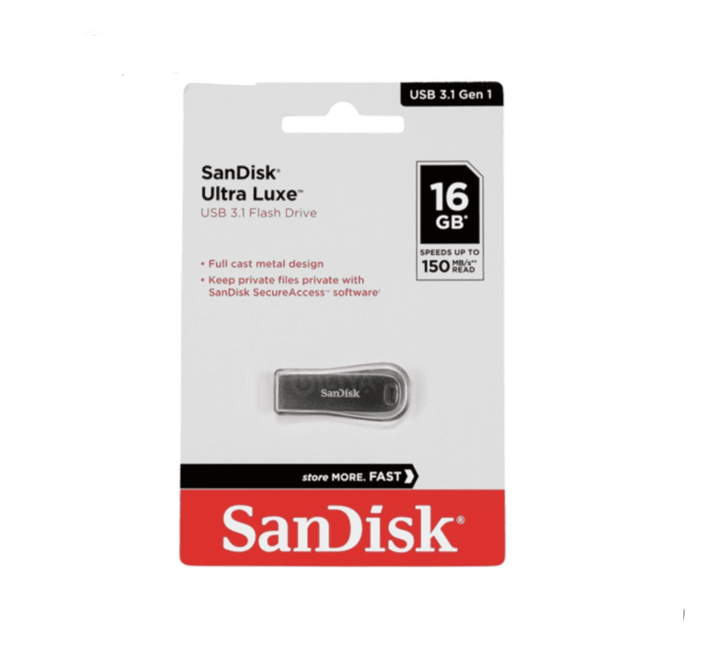 فلش مموری USB3.1 سن دیسک ۱۶ گیگابایت مدل 16gig SanDisk Ultra Luxe