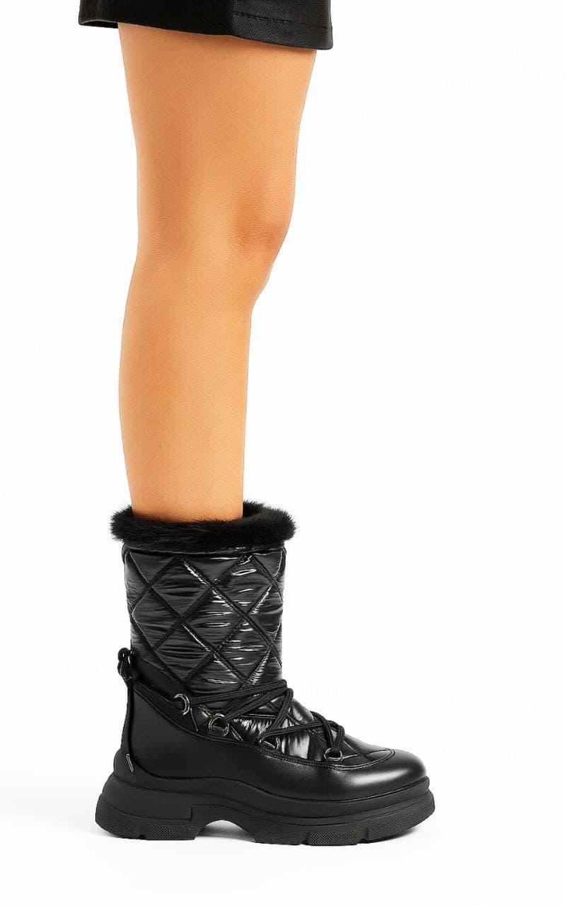 نیم بوت شمعی خزدار مدل اسکیمو