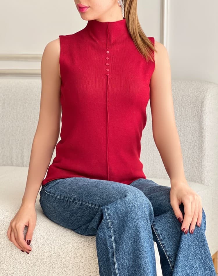 تاپ بافت موهر جلو دکمه