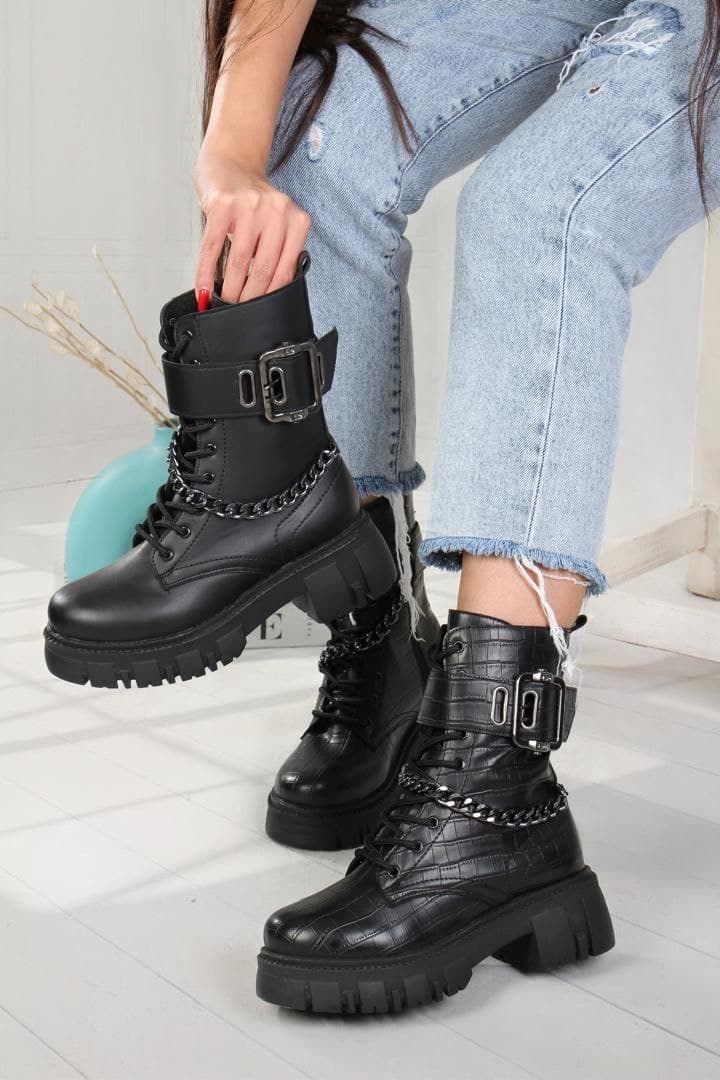 نیم بوت دخترانه کوبای کمربندی فوق لاکچری ترند سال