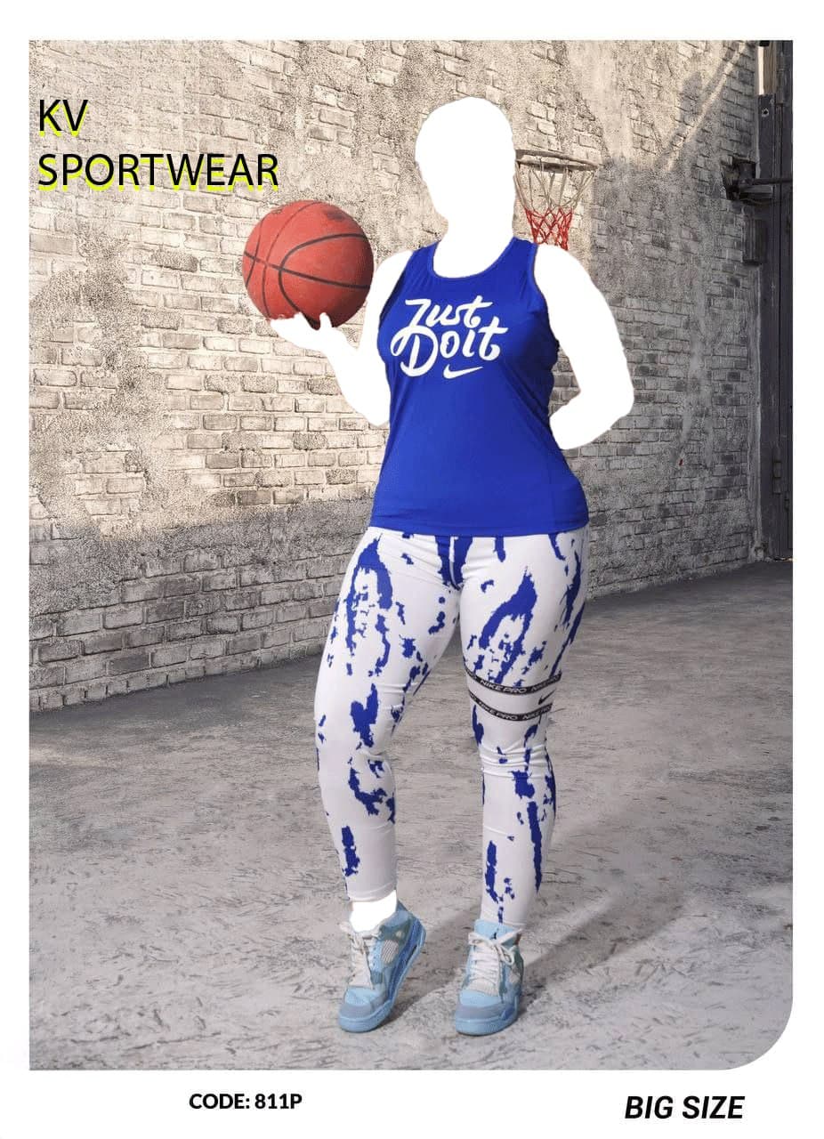 ست تاپ لگ سایز بزرگ ورزشی زنانه NIKE کد 0021