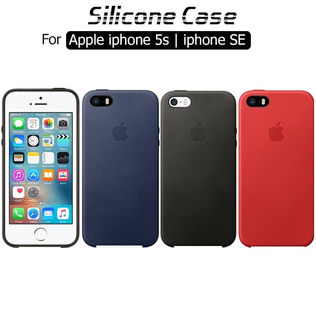 کاور سیلیکونی اصلی اپل Liquid Flexible Soft Silicone Case iphone 5s | iphone SE