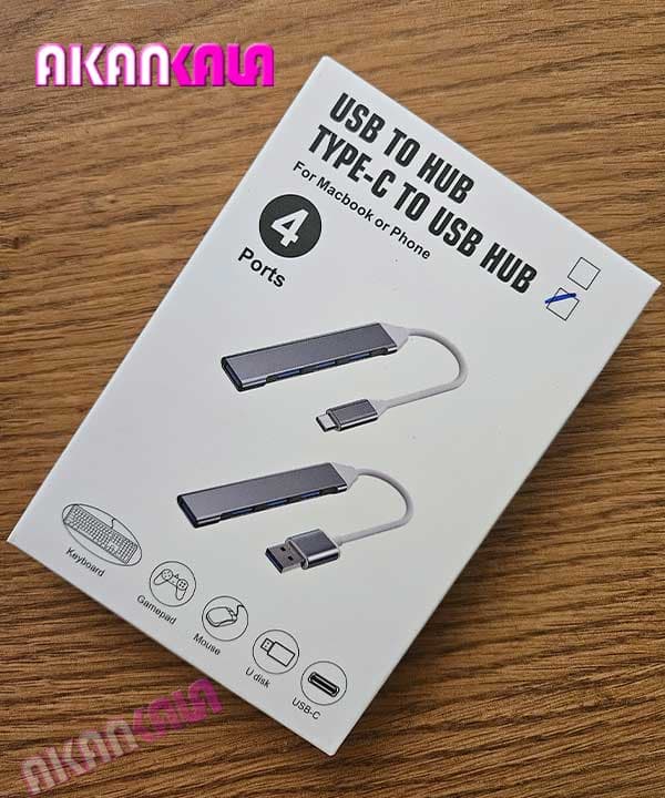 هاب 4 پورت TYPE-C TO USB فلزی “فروش عمده”