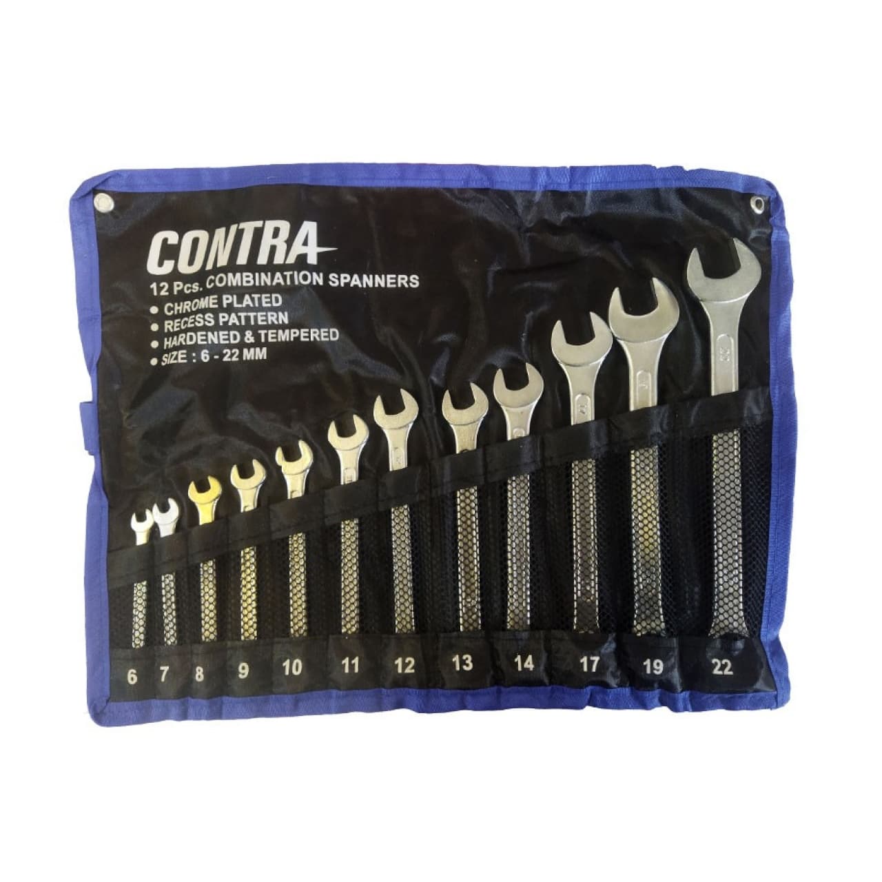 ست آچار یکسر تخت یکسر رینگی CONTRA مجموعه 12 عددی