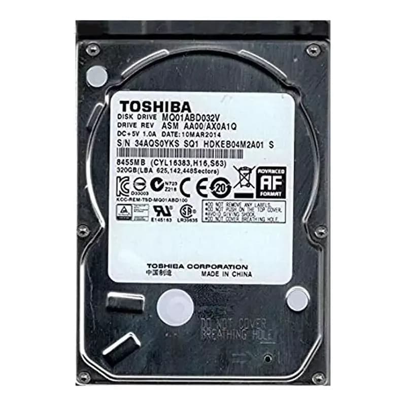 هارد دیسک لپ تاپ توشیبا Toshiba 320GB 2.5 SATA (ریفری) استوک