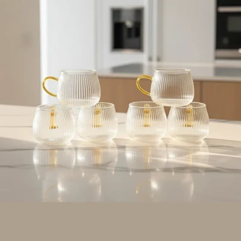 فنجان پیرکس قهوه خوری 100 میل بسته 6 عددی کد 138