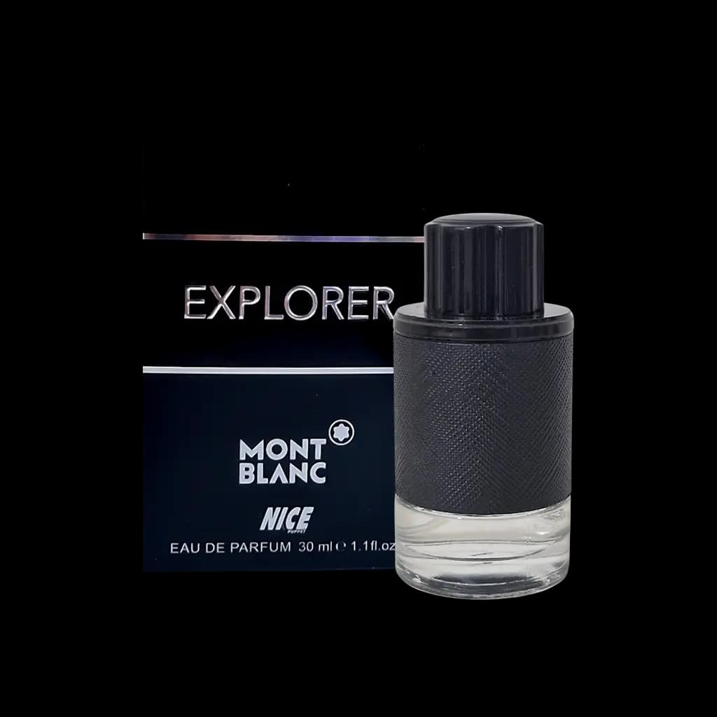 عطرجیبی مردانه نایس (اسکلاره) مدل مونت بلنک اکسپلورر (Mont Blanc Explorer) حجم 30 میلی لیتر