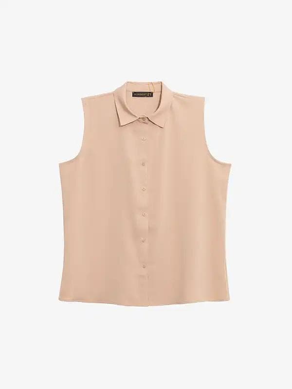 تاپ زنانه مجلسی کرپ یقه گرد 60101 برنس