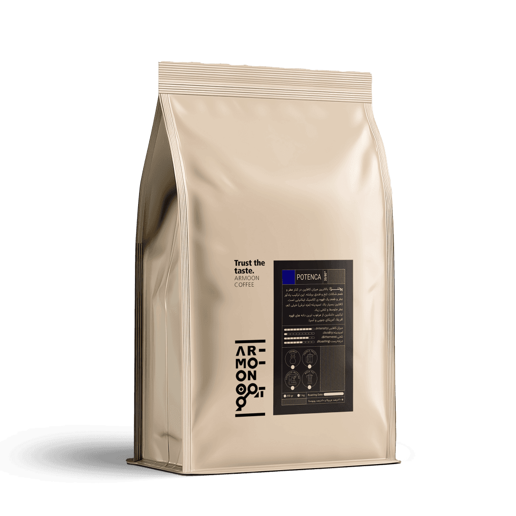 قهوه پوتنزا آرمون – ترکیب ۸۰٪ روبوستا و ۲۰٪ عربیکا