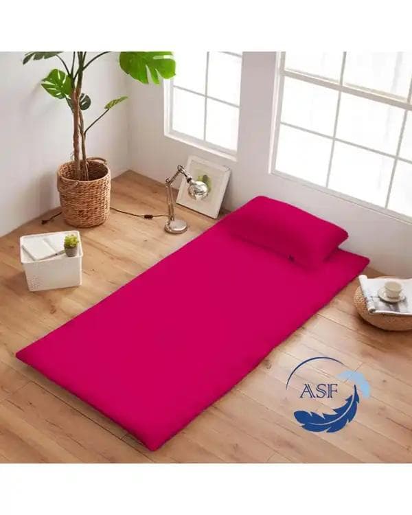 تشک ژاپنی طبی یک نفره سایز 90*200 سرخابی ای اس اف ASF مدل ZENTO به همراه روبالشی