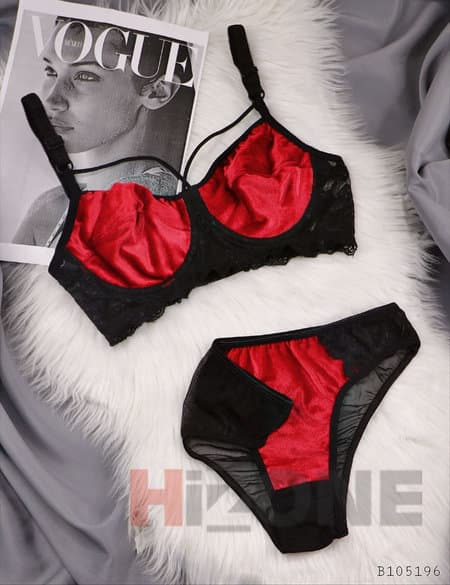 ست لباس زیر مدل شرمین (قرمز)