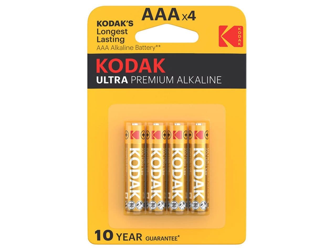 باتری نیم قلمی آلکالاین کداک مدل Kodak Ultra Premium Alkaline پک 4 عددی