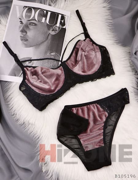 ست لباس زیر مدل شرمین (صورتی)