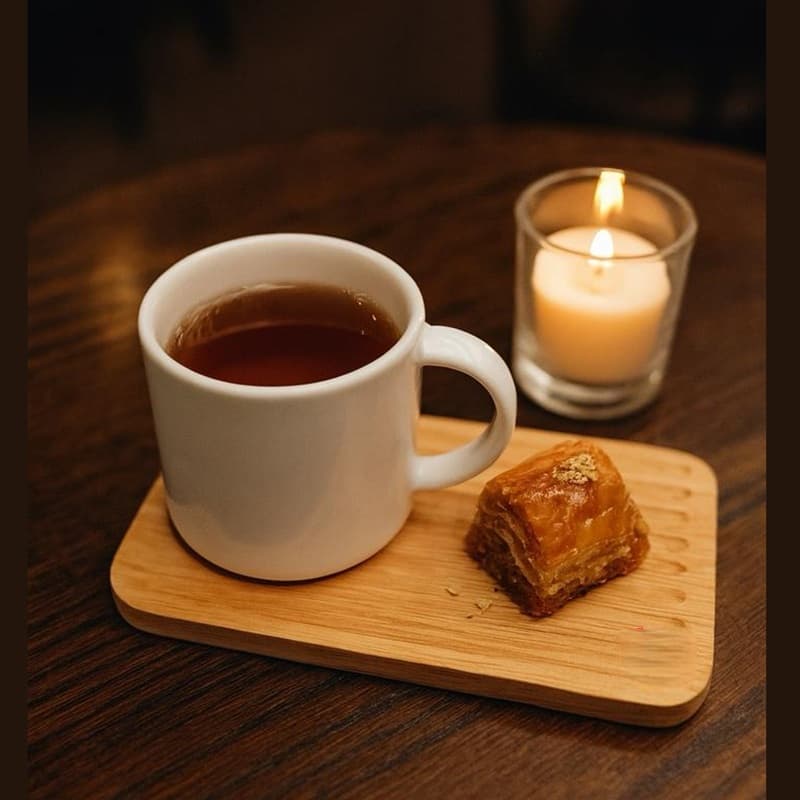 ست چایخوری تک نفره چوب سرامیک وانسل