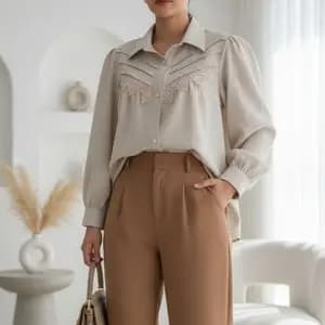 شومیز مزونی مدل رها کرم