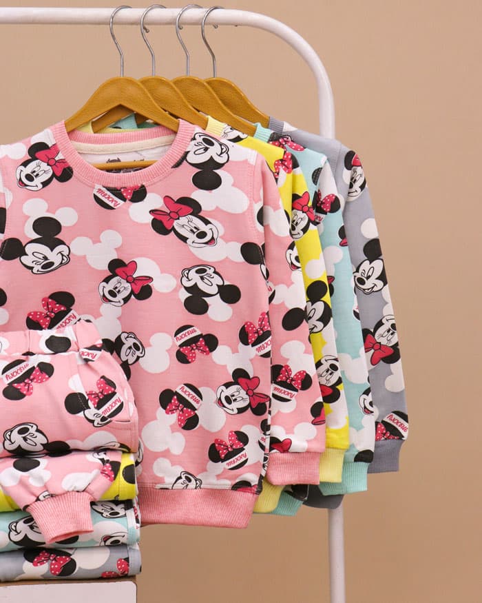 بلوز شلوار میکی موس تمام چاپ NZDE