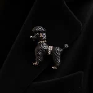 سنجاق سینه زنانه مدل سگ از جنس ابکاری رادیوم