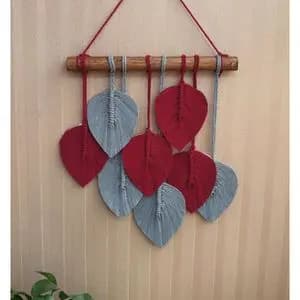 دیواراویز برگ مکرومه بافی طرح اپرا