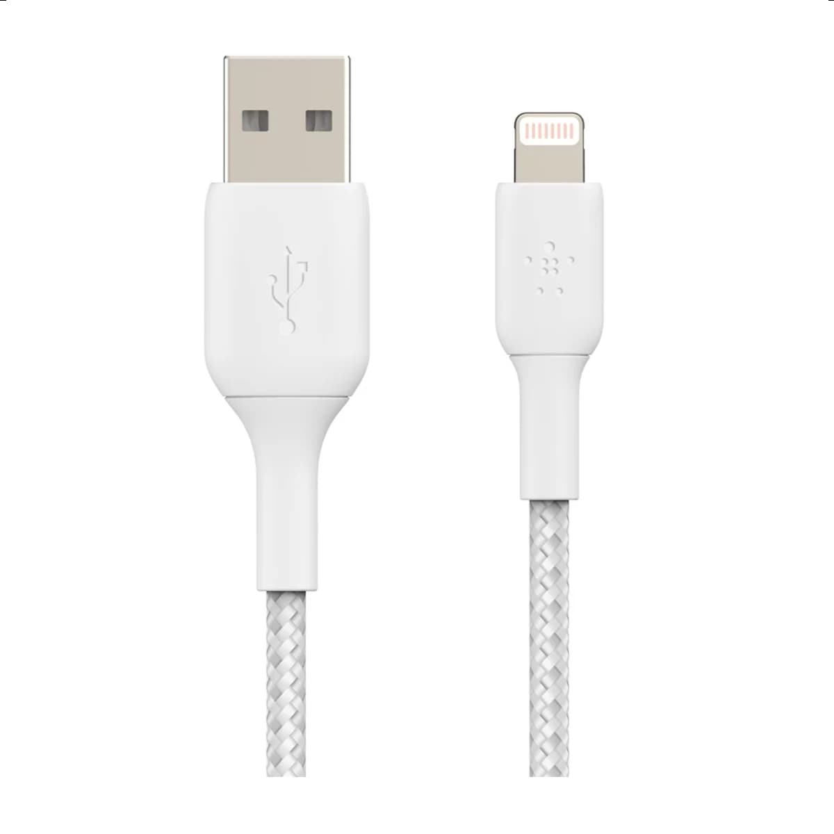 کابل USB-A به لایتنینگ بلکین مدل CAA002bt2MWH طول 2 متر