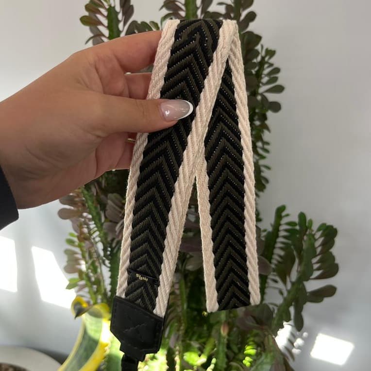 بند دوربین سبز کرم بندینو Bandino Green & Cream Camera Strap