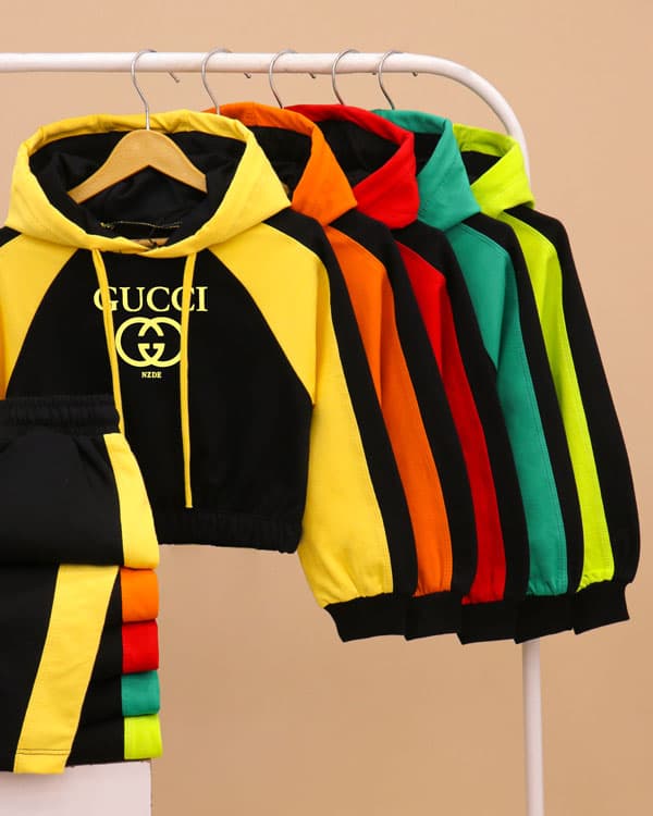 هودی کراپ شلوار بگ GUCCI NZDE