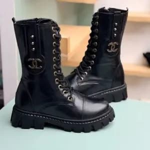 بوت بلند بچگانه چرمی طرح گوچی کد 4080401