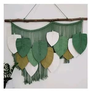 دبوارکوب برگ اویز مکرومه طرح رادین