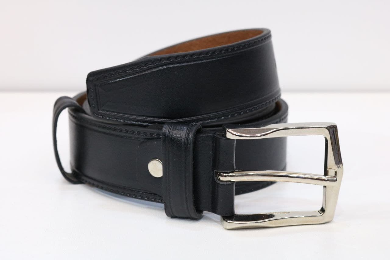 کمربند زبونه دار اسپرت مردانه - مشکی و عسلی تولید ایران