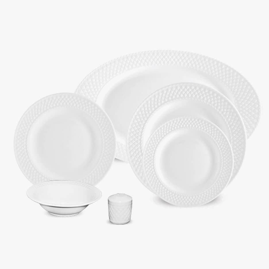 سرویس غذاخوری رادیانس سفید 28 پارچه چینی زرین