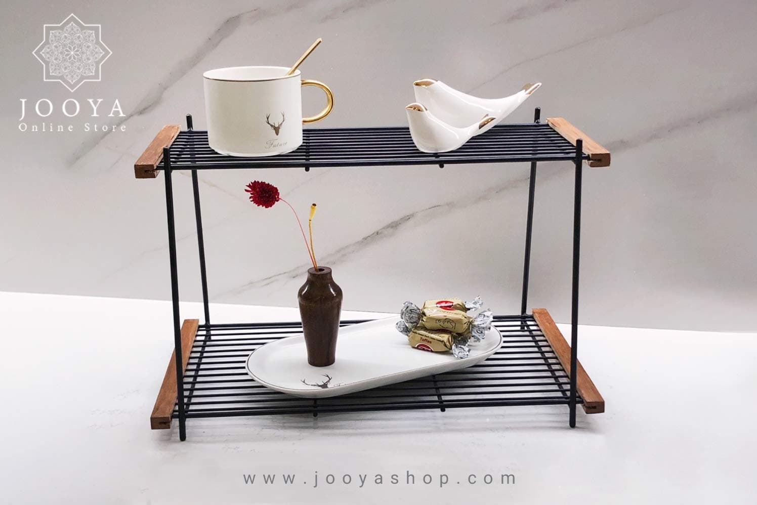 استند فلزی دو طبقه یاشین