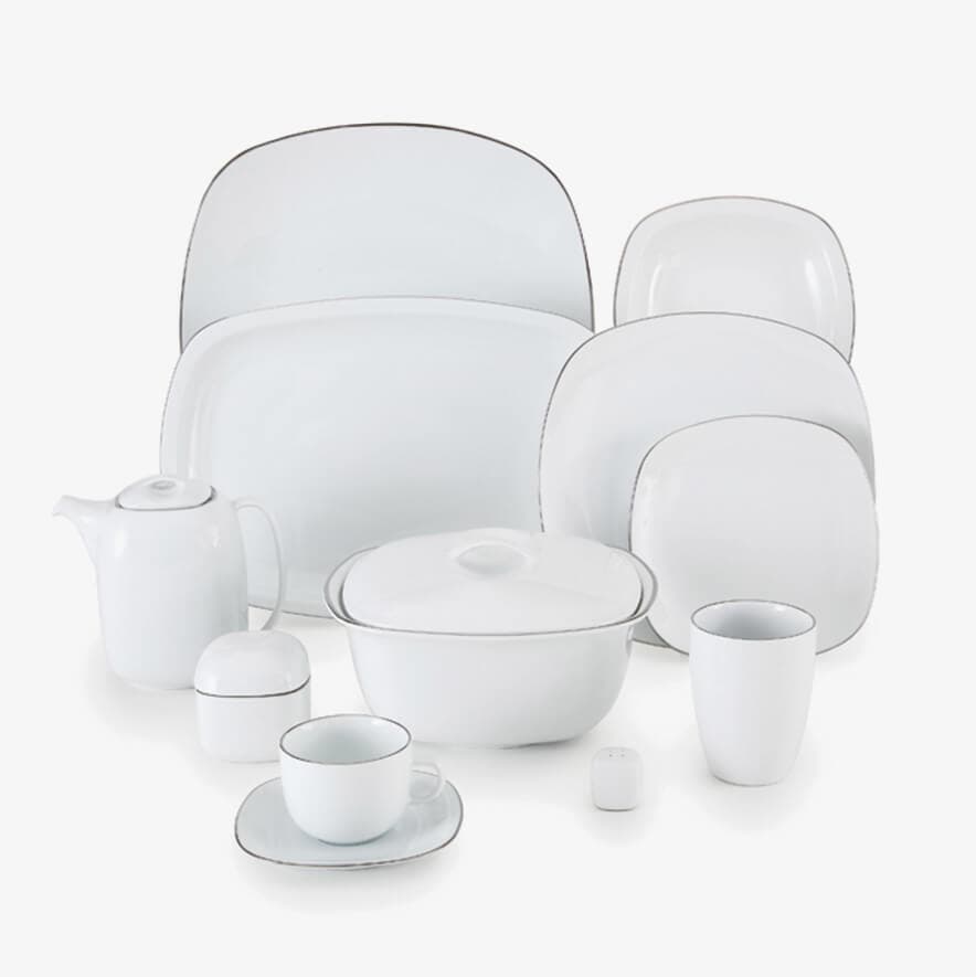 سرویس غذاخوری کواترو سمن 98 پارچه چینی زرین