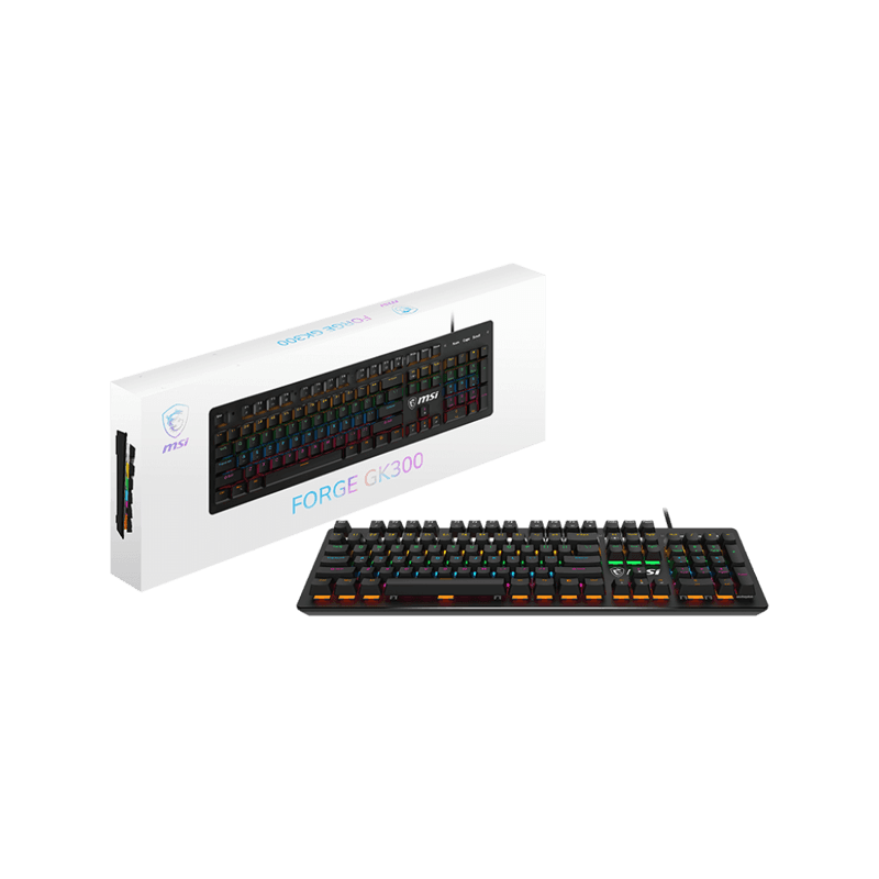 کیبورد گیمینگ ام اس آی FORGE GK300 – BLUE SWITCHES