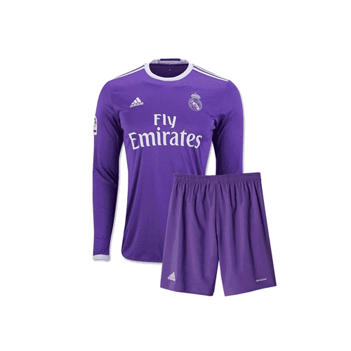 کیت دوم آستین بلند رئال مادرید 2017-پیراهن شورت
