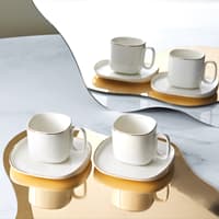 ست قهوه خوری ۶ نفره کاراجا Plato سفید 90 میلی