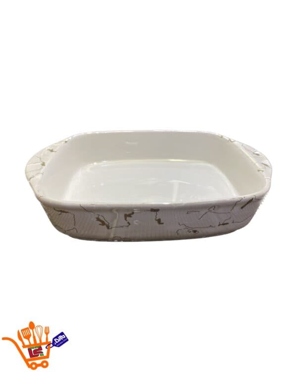 تابه سرو سرامیکی مستطیل دسته دار طرح ماربل سایز 1 ، 73212