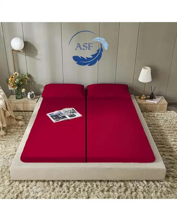 تشک ژاپنی طبی دو نفره سایز 160*200 قرمز ای اس اف ASF مدل ZENTO Max به همراه روبالشی