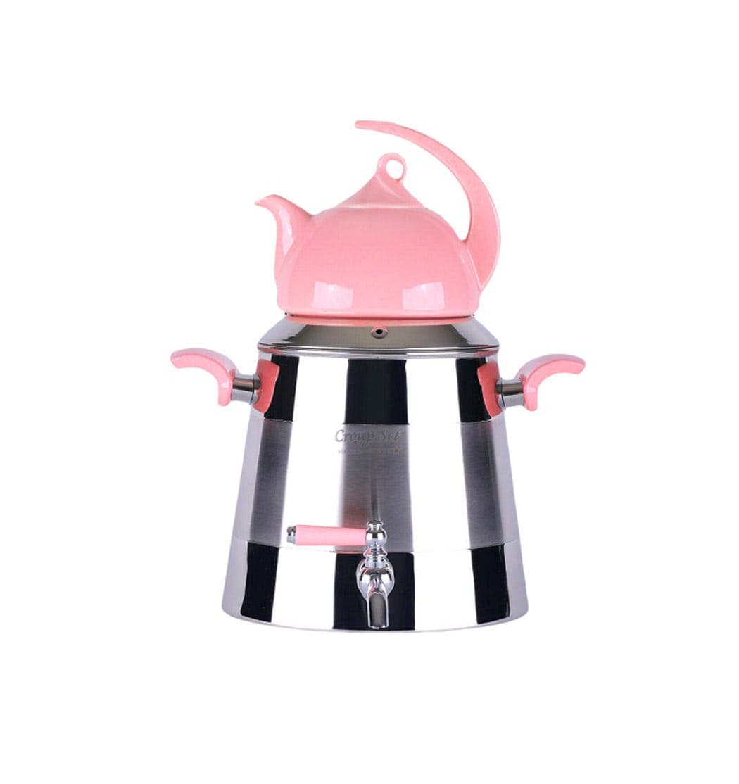 ست کتری و قوری شیردار استیل هرمی