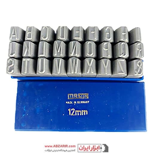 مجموعه 27 عددی سنبه حروف 12 میلیمتر ماسوس