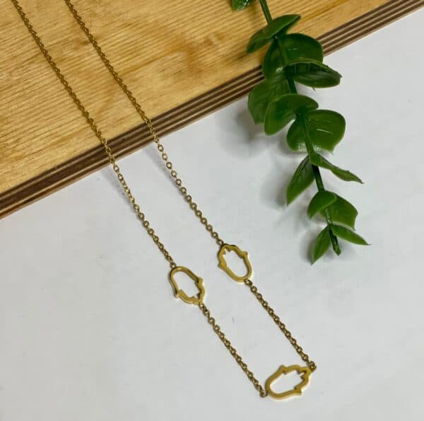 گردنبند استیل رنگ ثابت برند Stainless steel