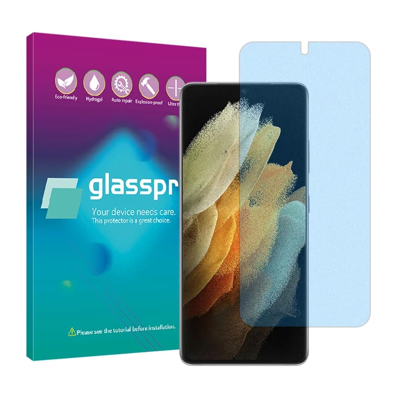 گلس گوشی سامسونگ Galaxy S21 Ultra 5G مات ضداشعه آبی گلس پرو مدل Resistant