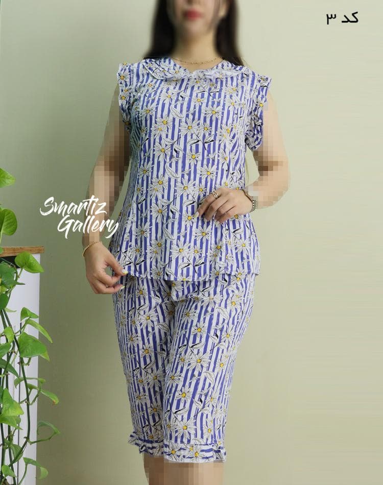 ست تاپ شلوارک پرنیان